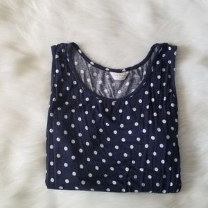 Three Seasons Polka Dot Knot Tank